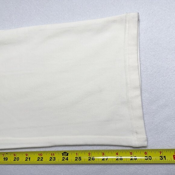 Croft & Barrow Women Straight Leg Pull-on Elastic/Drawstring Cream Pants Size L - Picture 10 of 11